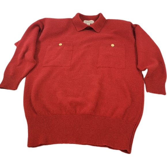 Ricardo Lenzi Sweaters - Vintage Ricardo Lenzi Size Medium to Large  Angora and Lambswool Red Sweater